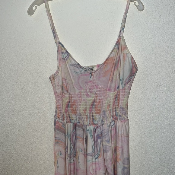 Vine & Valley Ruffled Watercolor Maxi Dress size XL - Picture 2 of 4